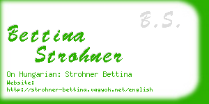 bettina strohner business card